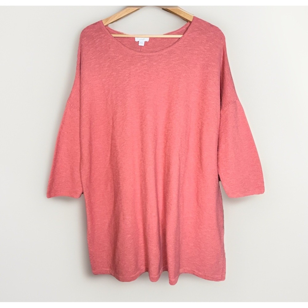 Pure Jill by J. Jill Linen Blend Knit Drop Shoulder Oversized Sweater Size S NWT